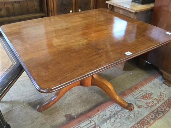 Late Regency mahogany rectangular topped breakfast table(-)